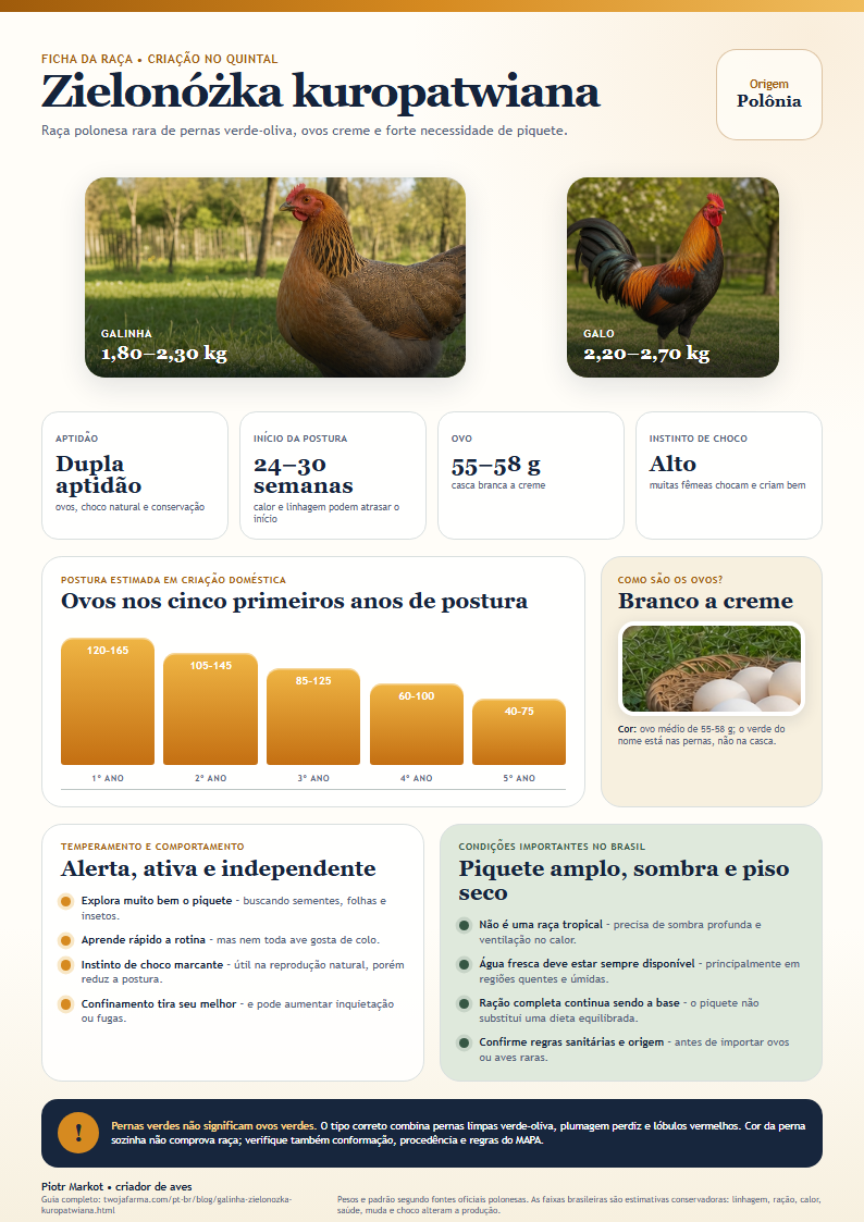 Ficha A4 da Zielonóżka kuropatwiana para imprimir – galinha zielonóżka kuropatwiana junto de ovos creme